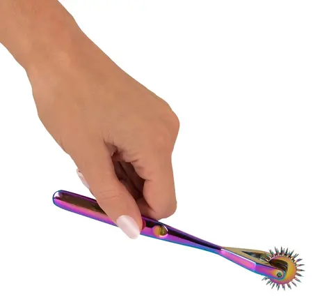Fetish Collection Rainbow Double Pinwheel Metal Sensory Tool 16.5cm