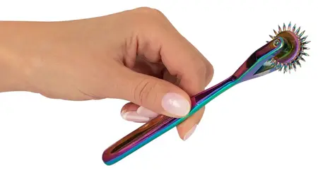 Fetish Collection Rainbow Double Pinwheel Metal Sensory Tool 16.5cm