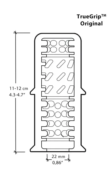 The Handy True Grip Sleeve Reusable TPE Replacement Insert 11-12cm
