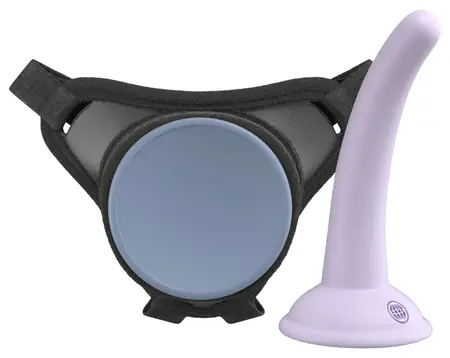 Pipedream Dillio Platinum Body Dock SE Strap-On komplet sa zakrivljenim silikonskim dodatkom
