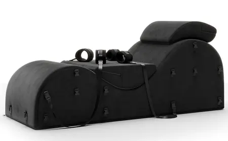 Liberator Black Label Esse Lounger Set with Adjustable Restraints, Black