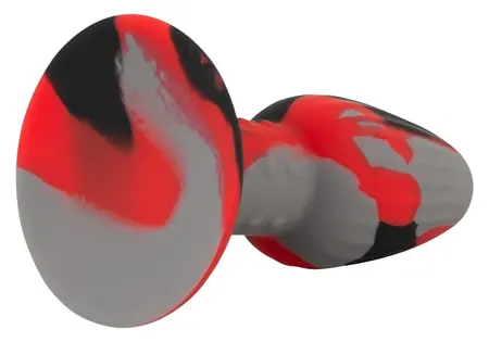 ANOS Triple Colour Intimate Plug with Suction Base, 11.5 cm, Silicone