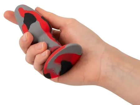 ANOS Triple Colour Intimate Plug with Suction Base, 11.5 cm, Silicone