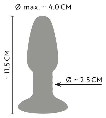 ANOS Triple Colour Intimate Plug with Suction Base, 11.5 cm, Silicone