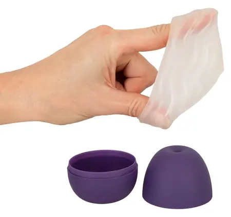 Skyn Stroke Compact Intimate Device with Flexible Sleeve and Lubricant
