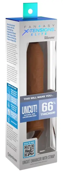 Fantasy X-Tensions Elite Uncut enhancer silikonski rukavac sa kaišem, 20,3 cm