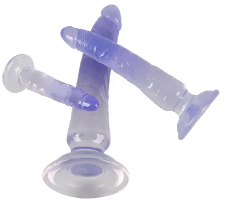Crystal Clear Set od 3 Transparentna Intimna Modela sa Usisnom Bazom PVC