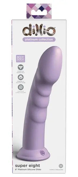 Dillio Platinum Super Eight 21cm Silikonski Intimni Uređaj Ljubičasta