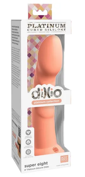 Dillio Platinum Super Eight Intimate Machine 21 cm Peach Silicone