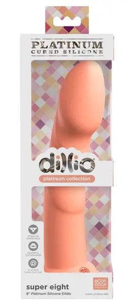 Dillio Platinum Super Eight Intimate Machine 21 cm Peach Silicone