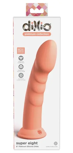 Dillio Platinum Super Eight Intimate Machine 21 cm Peach Silicone