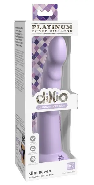 Dillio Platinum Slim Seven 7 Inch Silikonski Intimni Uređaj Ljubičasta