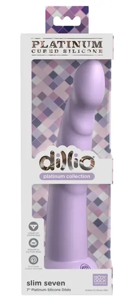 Dillio Platinum Slim Seven 7 Inch Silikonski Intimni Uređaj Ljubičasta