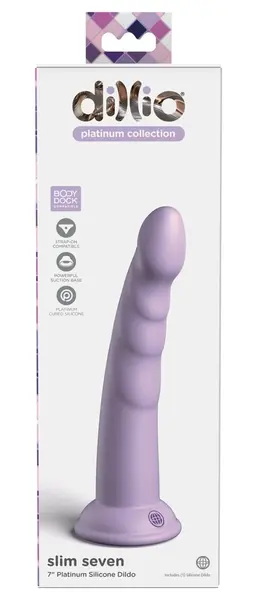 Dillio Platinum Slim Seven 7 Inch Silikonski Intimni Uređaj Ljubičasta