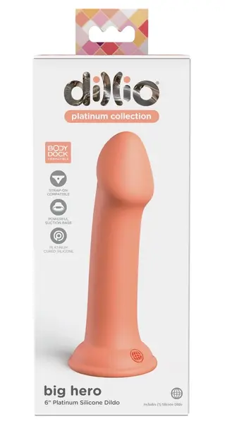 Dillio Platinum Big Hero Fleksibilni Silikonski Model Breskva 17 cm