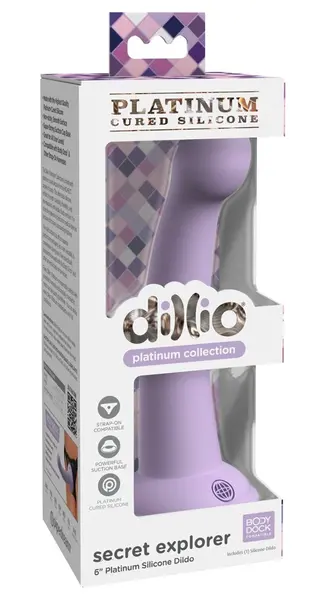 Dillio Platinum Secret Explorer Intimate Device Purple 17.2cm