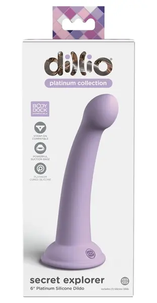 Dillio Platinum Secret Explorer Intimate Device Purple 17.2cm