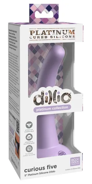 Dillio Platinum Curious Five Silikonski Model Ljubičasta 14.6 cm