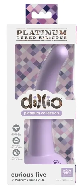Dillio Platinum Curious Five Silikonski Model Ljubičasta 14.6 cm