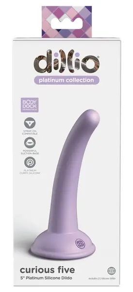 Dillio Platinum Curious Five Silikonski Model Ljubičasta 14.6 cm