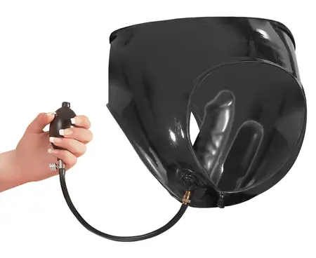LateX Naduvajuće Gaćice sa Dva Unutrašnja Elementa XL Veličina Crna