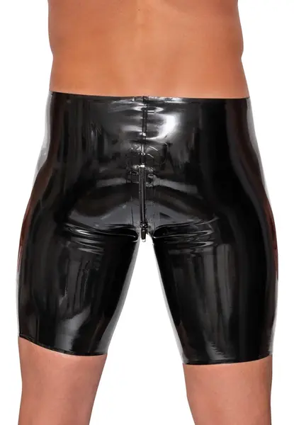 LateX Muške Crne Lateks Pantalone sa Rajsferšlusom Celom Dužinom, Veličina L