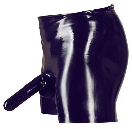 LateX Muške Lateks Gaćice Crna L sa Integrisanim Rukavom i Umetkom