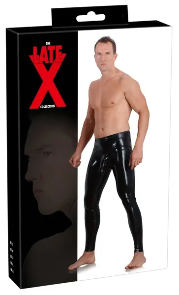 LateX Muške Lateks Helanke sa Integrisanim Anatomskim Rukavom L Crna