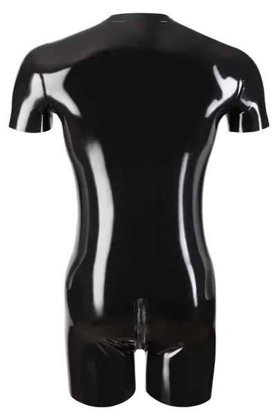 LateX Muški Latex Playsuit 2XL Crna - 3-Smjerna Patent Brava, 0.4mm Materijal