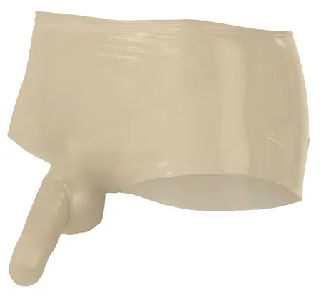 LateX Muške transparentne latex pantalone S/M - Anatomski kroj, 0.4mm