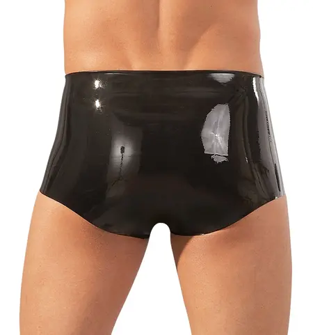 LateX Muške crne latex pantalone sa anatomskim rukavom L/XL