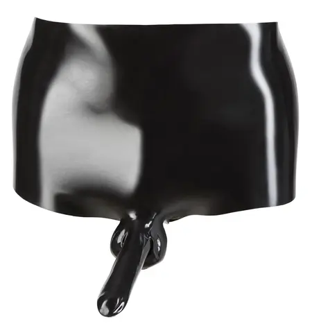 LateX Muške crne latex pantalone sa anatomskim rukavom L/XL