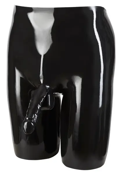 LateX Muške biciklističke kratke pantalone L sa anatomskim rukavom, crna, 0.4mm