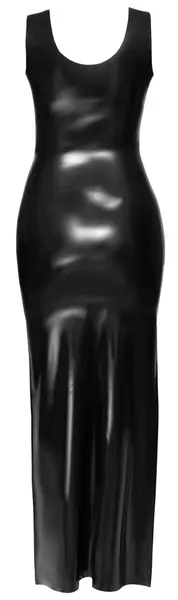 LateX Duga crna lateks maksi haljina S elegantna prirodna guma