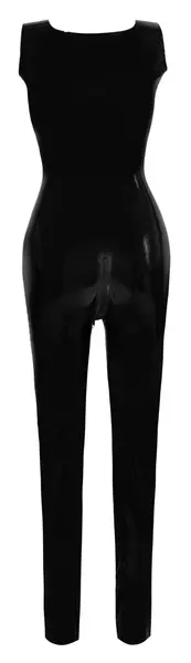 LateX Premium Crni Lateks Kombinezon XL - Bez Rukava, 3-Smerni Rajsfelš, 0,4 mm