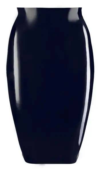 LateX Lateks Suknja do Kolena 2XL, Crna, Debljine 0,35 mm, Uski Kroj