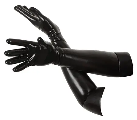 LateX Chlorinated Latex Gloves Black L - Durable, Easy-On Design