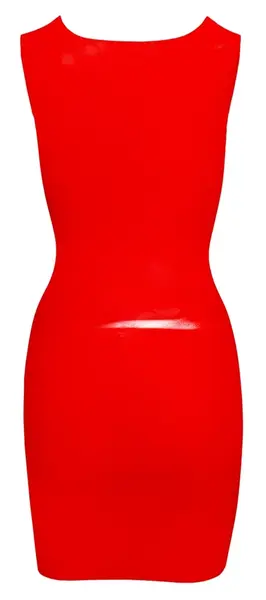 LateX Klasična Crvena Lateks Haljina XL - Bezrukavna, Fleksibilna 0,4 mm