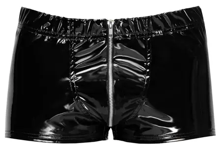 Black Level Vinilne pantalone RV M - Sjajno crne, metalni prednji rajsferšlus, Veličina M