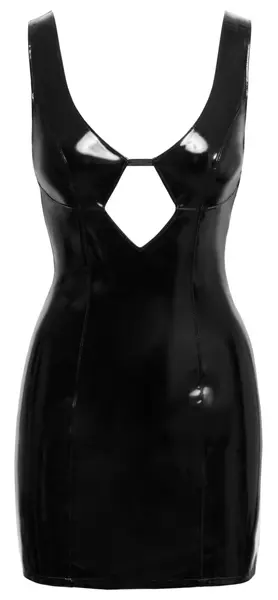 Black Level Vinilna haljina crna XL - Bez rukava, pripijena, glamurozna