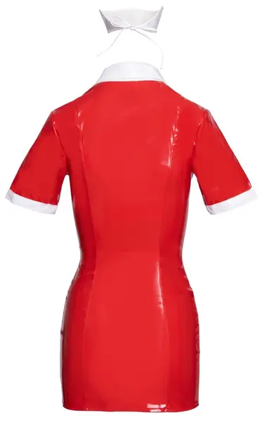 Black Level Crvena Vinilna Medicinska Haljina 2XL sa Kapicom, Sjajni Finish