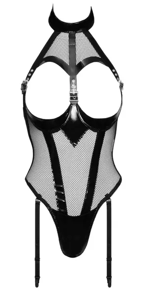 Black Level Vinyl Body XL with Open Cup and Adjustable Straps