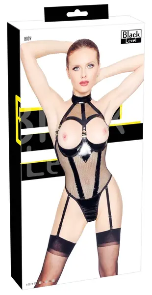 Black Level Vinyl Body S - Open Cup, Adjustable Straps, Shiny Finish