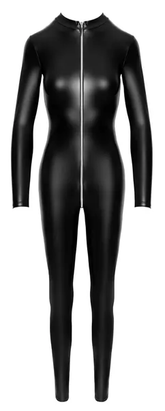 Noir Handmade Powerwetlook Overall XL, Black, 3-way Zipper, Stretch Fit