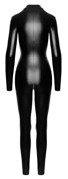 Noir Handmade Powerwetlook Overall XL, Black, 3-way Zipper, Stretch Fit