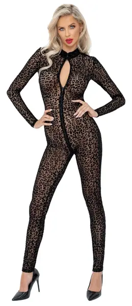 Noir Handmade Leopard Pattern Powernet Overall XL