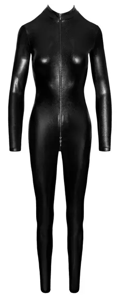Noir Handmade Jumpsuit Zip M Snakeskin Pattern, Black, Size M