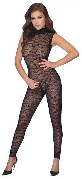 Cottelli Lingerie Čipkasti Kombinezon L - Mekani Prozirni Dizajn bez Rukava