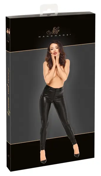 Noir Handmade Trousers Snake M Matte Snakeskin Slim-Fit Pants