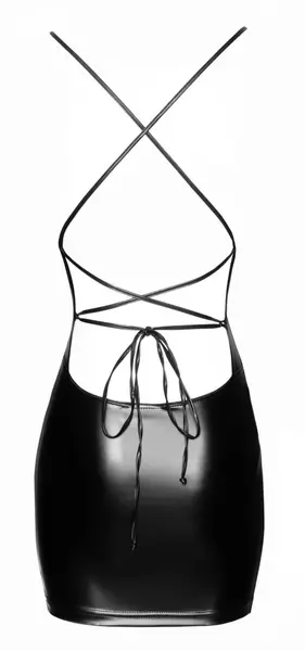 Noir Handmade Powerwetlook Mini Dress L with Back Lacing